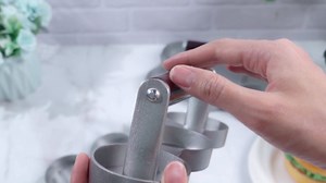 2 Pack Mini Burger Press Patty Maker Mini Meat Sausage Press, 6 Slot and 3 Slot Patty Maker, for Small Burger, Barbecue, Picnic, Camping