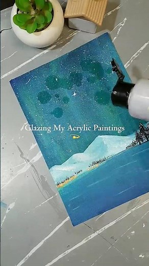 Glazing My Acrylic Paintings ✨| Gloss Varnish for Acrylic Paintings