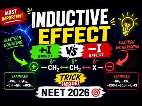 Inductive Effect FULL Chapter 🔥 Organic Chemistry Crash Course | NEET 2026