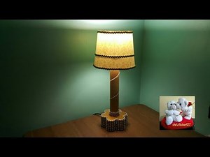 DIY Table Lamp Using Recycled Tube Roll & Jollibee Chicken Bucket