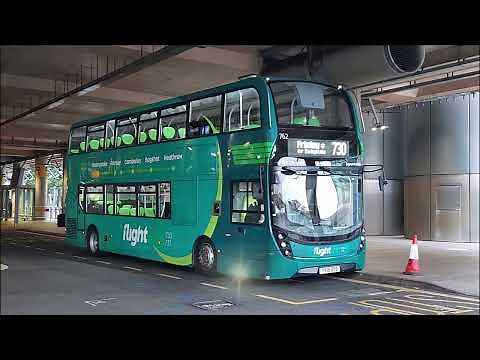 FULL ROUTE VISUAL | N&D Flightline Routes 730 & 731: Heathrow T5 to Basingstoke | 762 (YY15 OYD)