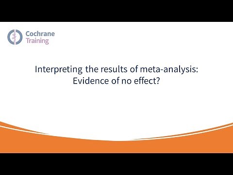 Interpreting the results of meta-analysis: Evidence of no effect?