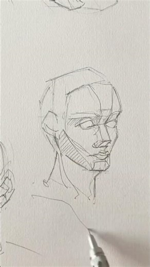 顔を描く練習✏️ #イラスト練習 #イラストメイキング #howtodraw #howtodraweasy