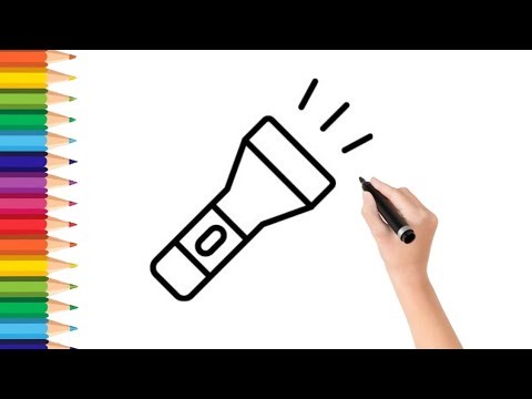 How to draw a battery light 🚨 battery drawing and colouring video for kids beginners easy and simple
