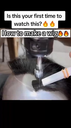 Making a wig with machine🔥🔥 #wigstylingtips #wigmakingtutorial #wigmakingprocess #wigmakertiktok #wigmakers #aprillacewigs #wigmakingtips #howtomakewigs #wigfactorysale #wigtipsforbeginners #wigtutorialvideo #wigstyledbyme #hairtipsandtrick #hairturtorials #hairtutorialvideos