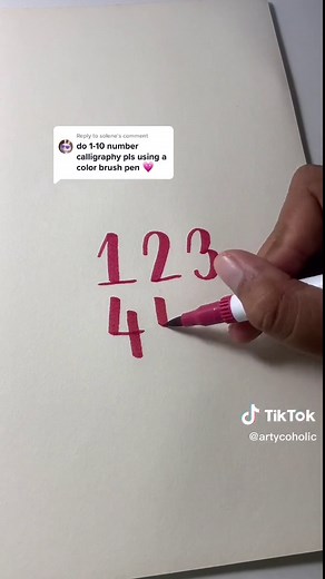 Calligraphy Numbers 1-10 Tutorial