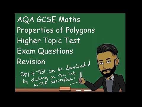 Properties of Polygons Topic Test GCSE Maths Higher Exam Questions Revision
