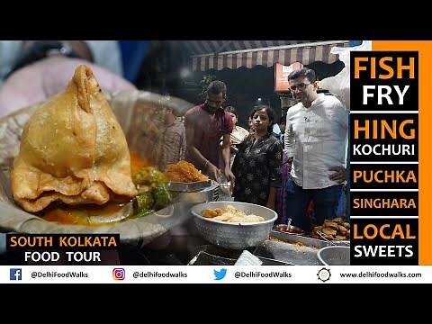 South KOLKATA Street FOOD Tour I Puchka + Singhara + Fish Fry + Hing Kochuri + Local Sweets