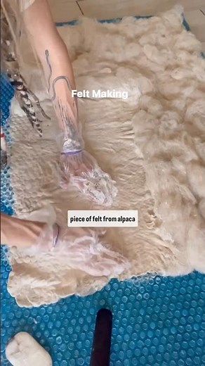 Make a piece of Felt w/ me! #wool #sustainablefashion #shorts
