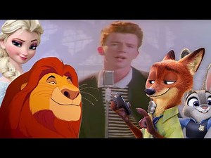 Disney Characters Sing - Never Gonna Give You Up By Rick Astley
