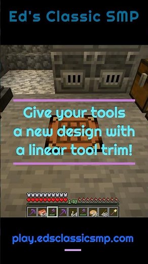 Use Linear Tool Trim in Minecraft to make your tools and weapons look much cooler - Ed's Classic SMP
