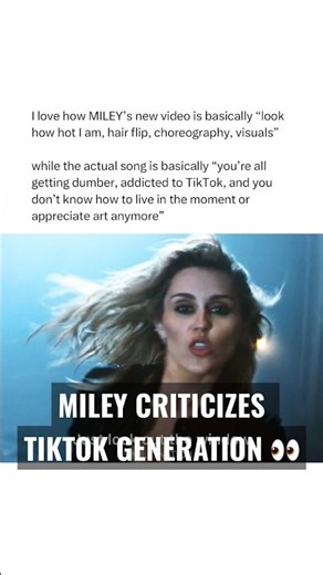 MILEY Just Called Out the TikTok Generation in “BASS PERSUADES” 👀 | #shorts #miley #mileycyrus