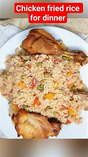 Chicken jellof rice recipe / Easy for dinner in 15 minutes #friedrice #chickenrecipe #shortsfeed