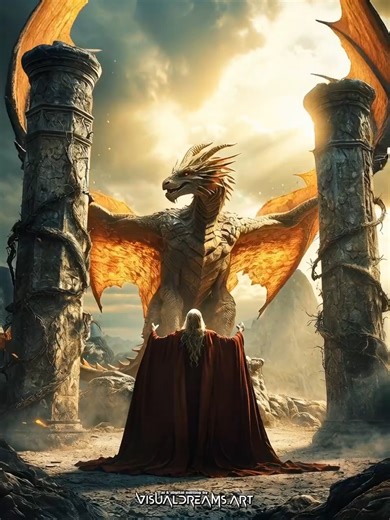 24K views · 2.1K reactions | When the mind that commands magic meets the creature that embodies it, destiny stops writing and simply watches. She sought raw power; he sought a worthy challenge. This meeting is a convergence, a single, charged moment that will forever redirect the flow of history and magic. | VisualDreams.art - Dragons & Fantasy Creatures - AI | Facebook