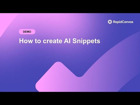 How to create AI snippets