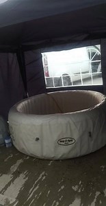 This is our New 3m x 3m fully Waterproof Gazebo with sides and our 6 person Hot Tub . ♨️⛺🍾 | Tommy's Tubs Hot Tub & Party Tent Hire