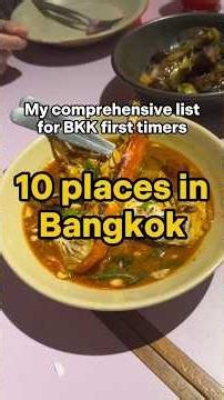 10 places you must eat in Bangkok !