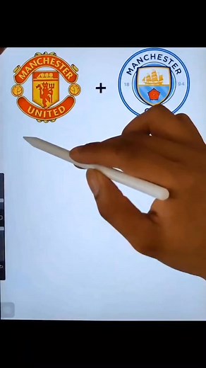 392K views · 3.1K reactions | Manchester city+Manchester United combination logo #manchester #logo #drawing #reel | Dailys artist | Facebook