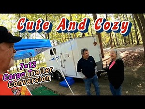 Must See!! Great Storage Ideas! A Cozy 7×12 Cargo Trailer Conversion.