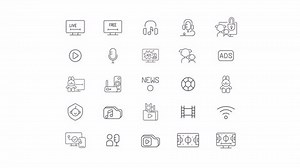 Streaming Line Animation Library Animated Media Stock Footage Video (100% Royalty-free) 3477077135 | Shutterstock