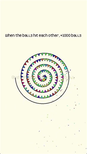 My balls at the END 💀 #bouncingball #simulation #satisfying #keepyoureyeontheball