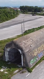 BOMB PROOF SHELTER FOR GIANT RAILWAY GUN This is one of the biggest bunkers in the port town of Calais, a structure known as a Dombunker. At 80 metres long and with a roof constructed from 2.5metres of reinforced concrete, this huge structure was designed to protect a K5 railway gun (like the one on display at the Batterie Todt Museum in Audinghen) which operated in this area during WW2. There were three Dombunker built in the area and all three survive today, although one is usually off limits 