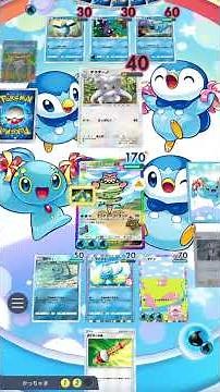 [New PokePoke set] Got a rainbow card!! Tried battling with it 😆🔥 [Pokemon Card Game Pocket/PokeCa]
