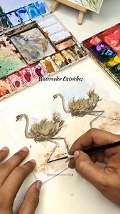 🤯 Watercolor Hack: Painting an Ostrich with CLOTH! 💨 Watch this tutorial to see how I cheat the furry texture! 👇 I use a simple piece of cloth to paint the perfect furry body for this Ostrich. It's the ultimate texture hack! Then, I switch to my brush for the neck, legs, and those tiny details. Sometimes the best tools aren't brushes! What's the craziest non-brush item you've ever painted with? I want to know! 👇 Ready to master this fun hack and many more? Join my Patreon! You get full-lengt