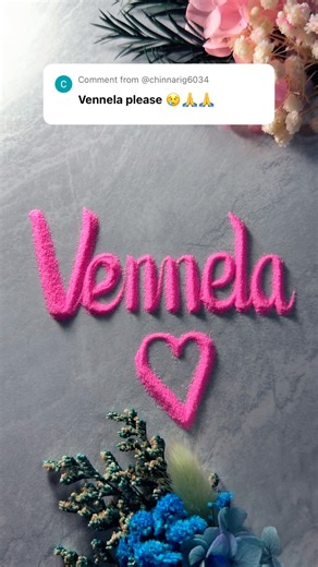 Vennela | Name in sand #sandscript #handwriting #nameinsand #calligraphy #satisfying #sandart #asmr
