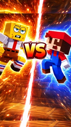 BOB ESPONJA ES GOLPEADO POR MARIO EN MINECRAFT #minecraft