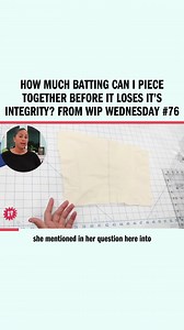 2.9K views · 54 reactions |  Save your quilt batting scraps... and piece them together! In this video clip I demo how I stitch my batting scraps together for a super flat join. I share lots of tips! Watch the full episode here: https://craftygemini.com/2023/01/wip-wednesday-76-fabric-prep-needles-quilting-tips.html | Crafty Gemini | Facebook