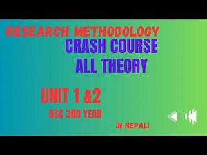 Research methodology- crash course||unit 1 and unit 2|| All theory