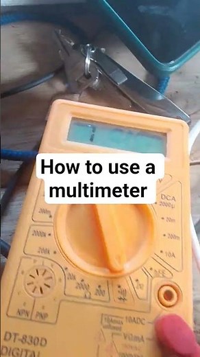 how to use multimeter for beginners