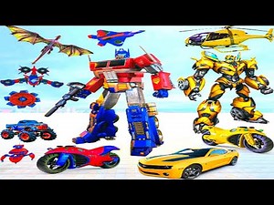 Transformers Bee Car Robot Fight: Flying Bee Avenger - Android iOS Gameplay