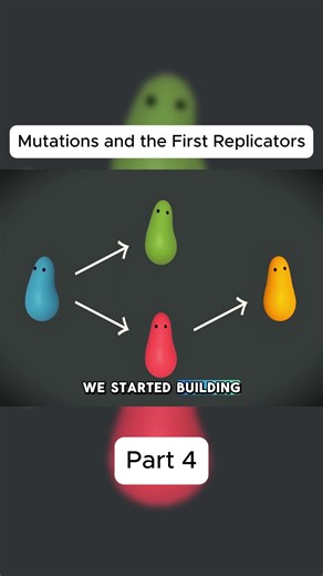 Mutations and the First Replicators #education #biology #evolution #simulation