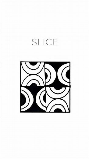 Zentangle Pattern Slice | Easy Relaxing Drawing #shorts