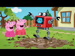Peppa's Robot Friend | The Robot That Loved Muddy Puddles!