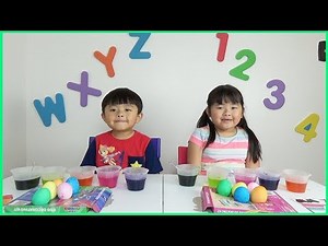 Kids Go to School and Learn Colors with Coloring Eggs!