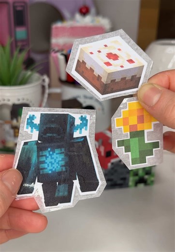 diy minecraft stickers 🌻!! #minecraftdiy #stickers #easydiy #journalling #minecraftirl