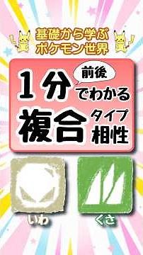 【ポケモンタイプ相性】いわ・くさタイプの相性解説！ #ポケモン #タイプ相性 #一分でわかる #ポケモンsv #ポケモンgo