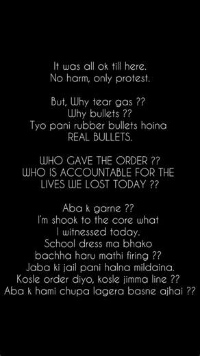 Mr. Foodie NEPAL 🇳🇵 on Instagram: "We need answers !!! … mofos, you have young blood in your hands now . My prayers are with the families & who lost their lives .. its is atti SAD 😔 🕊️"