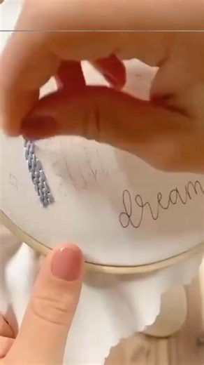 Crafting magic in silence 😊 #embroidery #slowstitching #embroiderylov... | Stitch with me