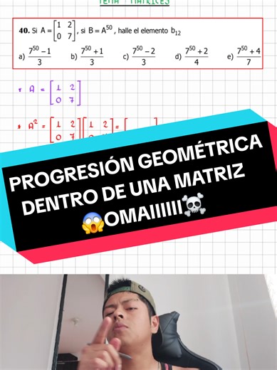 Método para hallar potencias de matrices en álgebra