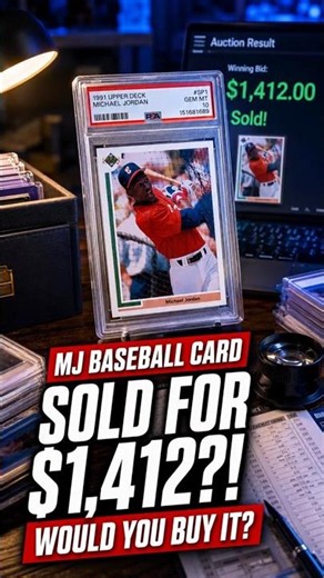1991 Michael Jordan Baseball Card Just Sold for $1,412?! Would You Buy It or a 90s MJ Insert?