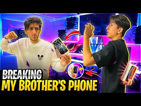 Breaking My Brother’s Phone And Gifting Him I Phone 12 ? Angry Reaction 😡 - Garena Free Fire