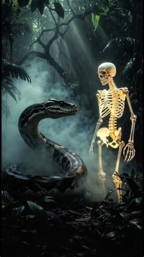 What if been swallowed by a python, #education #snake #skeleton #viral