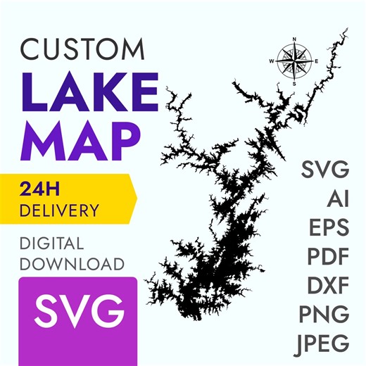Custom Lake Map Svg Silhouette Outline Lake Map Shape Vector Svg Lake Map Laser Cutting Engraving Boat Lake House SVG, DXF, PNG, Any Lake! - Etsy