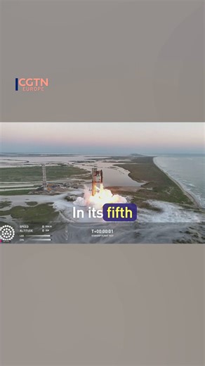 It’s a massive milestone in human space exploration. In its fifth test, the Starship’s ‘Super Heavy booster’ returned to its launchpad after detaching during launch. On X, SpaceX founder Elon Musk said today marked a ‘big step towards making life multi-planetary’. The Starship rocket can carry over a hundred tonnes of equipment, and a hundred people. #Space #SpaceX #Rocket #RocketLaunch #Elon #ElonMusk | CGTNEurope