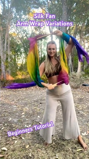 💜 3 Silk Fan Arm Wrap Variations to deepen your flow!