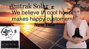 Amtrak Solar 50-Watt Solar Attic, Roof & Gable Vent Fan – Quiet, Waterproof Exhaust for House, Garage, RV, or Boat – Plug & Play with On/Off Switch – Made in USA